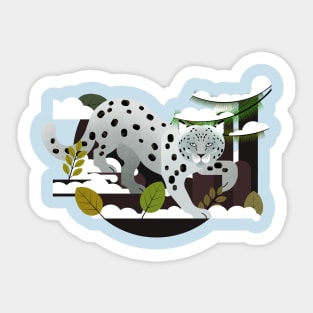 Snow Leopard Sticker